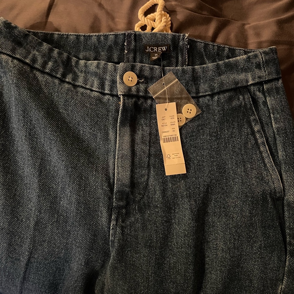 J. Crew Dark Blue Denim Trousers